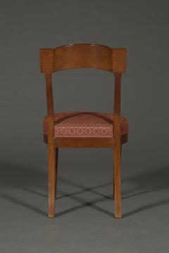 Pair of fine and unusual mahogany Directoire period side chairs - 4463121
