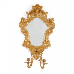 Pair of gilt bronze Baroque style wall appliques - 2940104