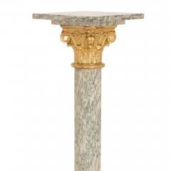 Pair of gilt bronze and marble columns in the Neoclassical style - 1469603