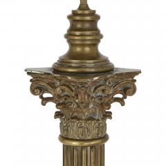 Pair of gilt bronze standing floor lamps - 2891796