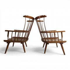 Pair of handmade Windsor lounge chairs England circa 1960 - 4750226