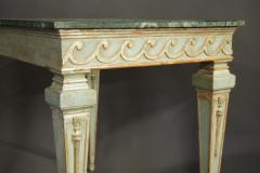Pair of highly decorative Italian console tables with marble tops - 4787761