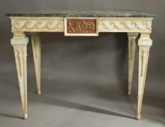 Pair of highly decorative Italian console tables with marble tops - 4787768