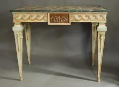 Pair of highly decorative Italian console tables with marble tops - 4787769