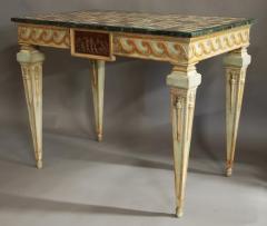 Pair of highly decorative Italian console tables with marble tops - 4787770