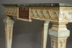 Pair of highly decorative Italian console tables with marble tops - 4787771