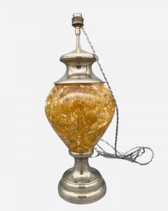 Pair of lamps in fractal resin and nickel plated metal France circa 1970 - 3681640