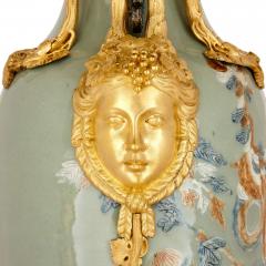 Pair of large Chinese porcelain vases with French ormolu mounts - 3204569