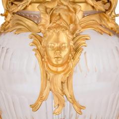 Pair of large French Rococo style glass and gilt bronze candelabra - 4175827