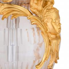 Pair of large French Rococo style glass and gilt bronze candelabra - 4175834