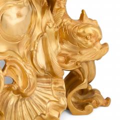 Pair of large French Rococo style glass and gilt bronze candelabra - 4175837