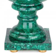 Pair of large French malachite vases - 3488810