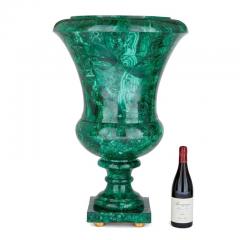 Pair of large French malachite vases - 3488813