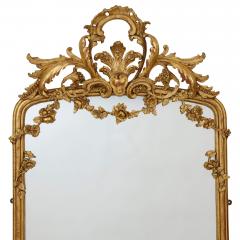 Pair of large Rococo revival giltwood mirrors - 2857904