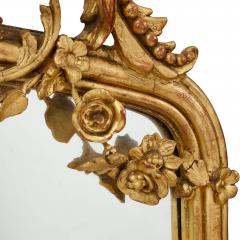 Pair of large Rococo revival giltwood mirrors - 2857906