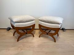 Pair of large Tabourets Beech wood France circa 1860 - 2781565