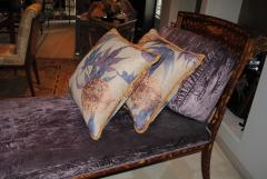 Pair of large custom Zoffany silk cushions pillows - 4565189