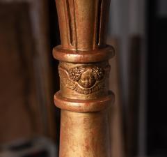 Pair of large gilded wood candle holders Italy middle of the 19th century - 2666732