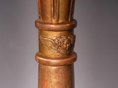 Pair of large gilded wood candle holders Italy middle of the 19th century - 2666734