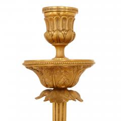 Pair of large gilt bronze and marble candelabra - 1243274