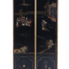 Pair of large gilt iron coffee tables with Chinese decorated tops C 1940 - 3236840