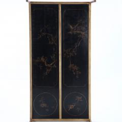 Pair of large gilt iron coffee tables with Chinese decorated tops C 1940 - 3236852