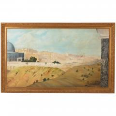 Pair of large paintings of Jerusalem from the Mount of Olives - 3062767