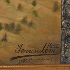 Pair of large paintings of Jerusalem from the Mount of Olives - 3062782