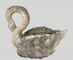 Pair of large planters Swan in cement - 2051367