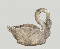 Pair of large planters Swan in cement - 2051375