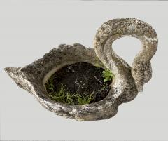 Pair of large planters Swan in cement - 2051376