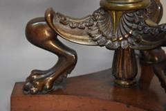 Pair of late 19thc Regency style bronze torcheres - 4774304