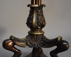 Pair of late 19thc Regency style bronze torcheres - 4774305