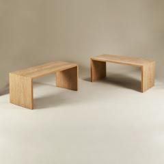 Pair of low tables by Comte as an interpretation or Jean Michel Franks design - 1842730