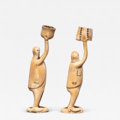 Pair of maritime ivory statues - 2200210