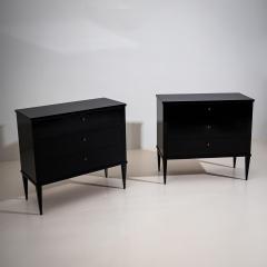 Pair of modern ebonized Commodes 21st Century - 4711094
