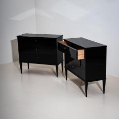 Pair of modern ebonized Commodes 21st Century - 4711098