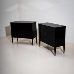 Pair of modern ebonized Commodes 21st Century - 4711099
