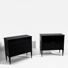 Pair of modern ebonized Commodes 21st Century - 4753458