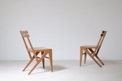 Pair of modernist wooden chairs  - 2988547