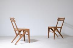 Pair of modernist wooden chairs  - 2988548