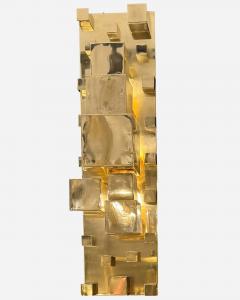 Pair of monumental sconces in polished brass Italy circa 2020 - 3960701