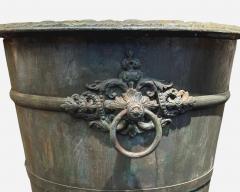 Pair of orange tree planters in oak iron and cast iron France circa 2020 - 4177657