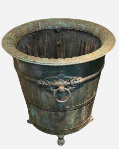 Pair of orange tree planters in oak iron and cast iron France circa 2020 - 4177658