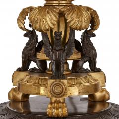 Pair of ormolu and patinated bronze Empire style table lamps - 2891815