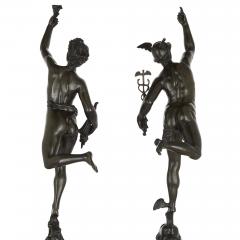 Pair of patinated bronze figures after Giambologna - 2167360