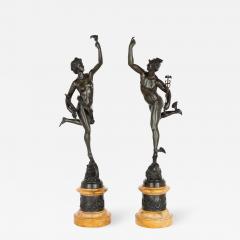 Pair of patinated bronze figures after Giambologna - 2170465