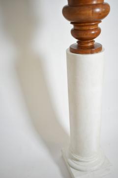 Pair of plaster columns and wooden lamps vases  - 4682847
