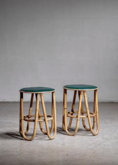 Pair of rattan stools - 4384335