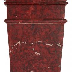 Pair of red marble pedestals in the Neoclassical style - 3517087